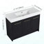 Meuble-lavabo autoportant de 48 po avec lavabo en résine et porte à fermeture douce