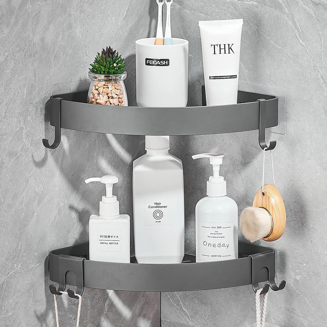 Shower Corner Shelves No Drilling Adhesive Bathroom Shelf
