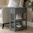 24'' Tall End Table, Narrow Side Table with Drawer and Shelves for Small Space-664805224