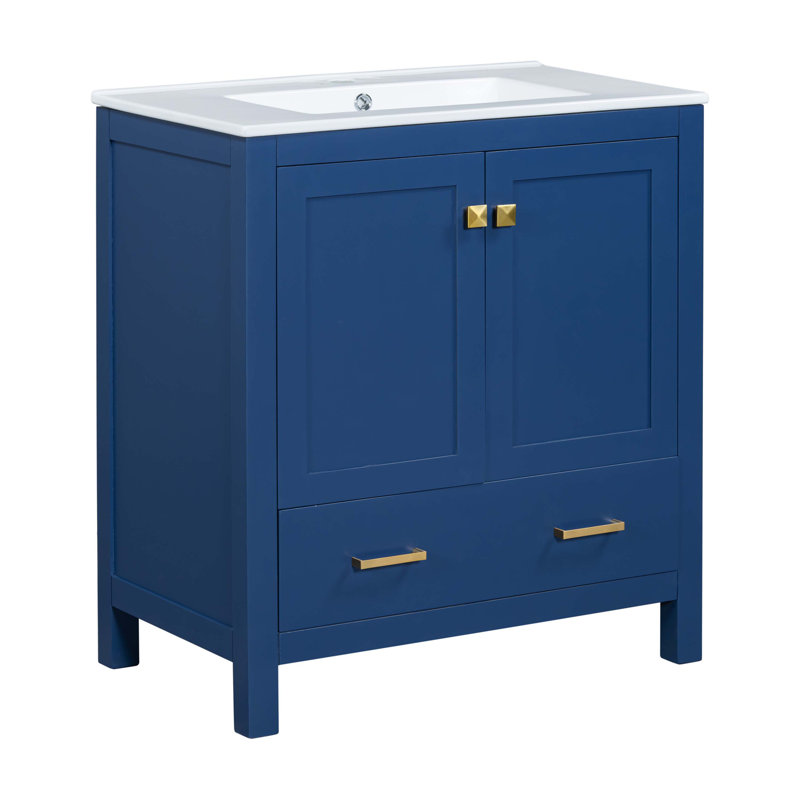 Meuble-lavabo 30 po avec lavabo simple, armoire encastrée Combo, Île Seymour Nord, Galapagos