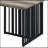 Antique Oak And Black Coffee Table With Metal Base, A Stylish And Functional Centerpiece For Your Living Space