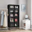 Armoire de rangement à 4 tablettes avec portes en verre Dalziel-1580397010