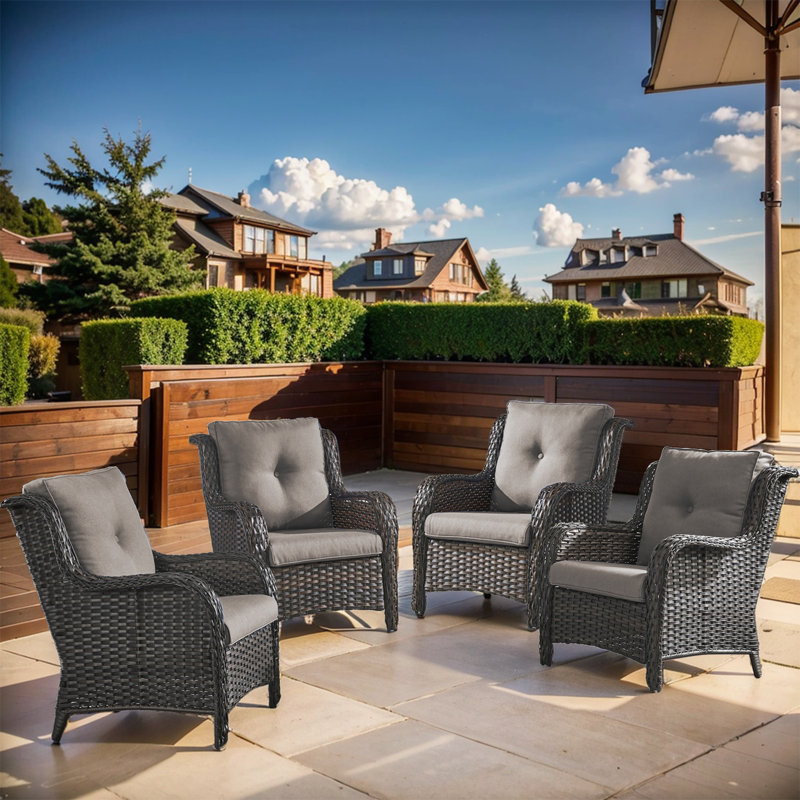 Bonia Outdoor Lounge Chair, Gray, Brown