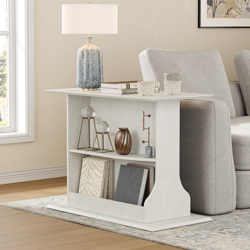 Table de bout l 32 po avec tablette pour le salon, table d'appoint en bois, table d'appoint Acception Room, bureau avec porte-revues.