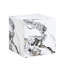 Modern white MDF+sticker material cube stylish texture design coffee table -15.75 inches