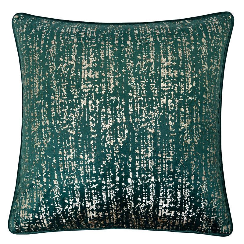 Housse de coussin carré et insert, Vert, 20 po x 20 po, Polyester