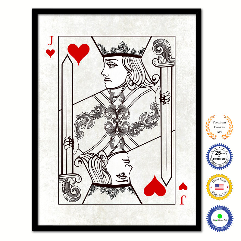 «One Eye Jack Heart», jeux de cartes de poker rétro