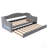 Upholstered Daybed With LED Lighting And Trundle, Perfect For Modern And Functional Living Spaces-144480007