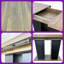 Table de salle à manger extensible en bois brun et brun avec base à double piédestal KELVIO - pour 4 à 10 personnes