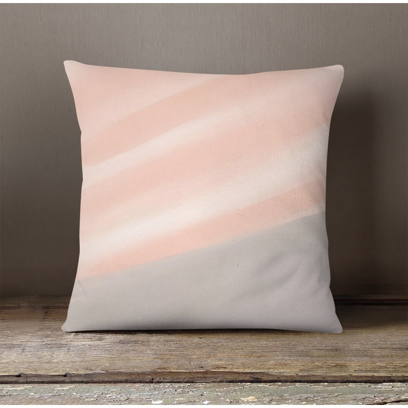 Throw Pillow With Insert, Gray/Abstract Striped 3, 20"H x 20"W