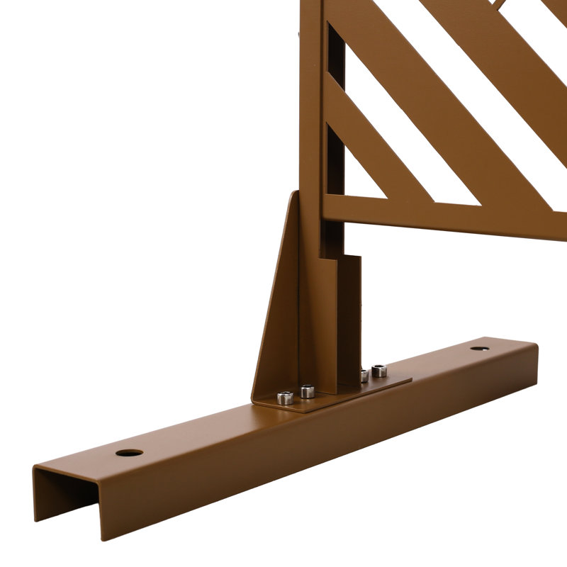 Panneaux de clôture 76 "H48" l 76 "- métal, brun pour les espaces extérieurs et intérieurs terrasse, patio, balcon, pelouse, jardin Ps113