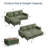 Sherry L Shaped Corduroy Sleeper Sectional With Storage Chaise , Ottoman And USB Charging-122875736
