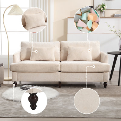 Canapé en chenille de style Mid-Century