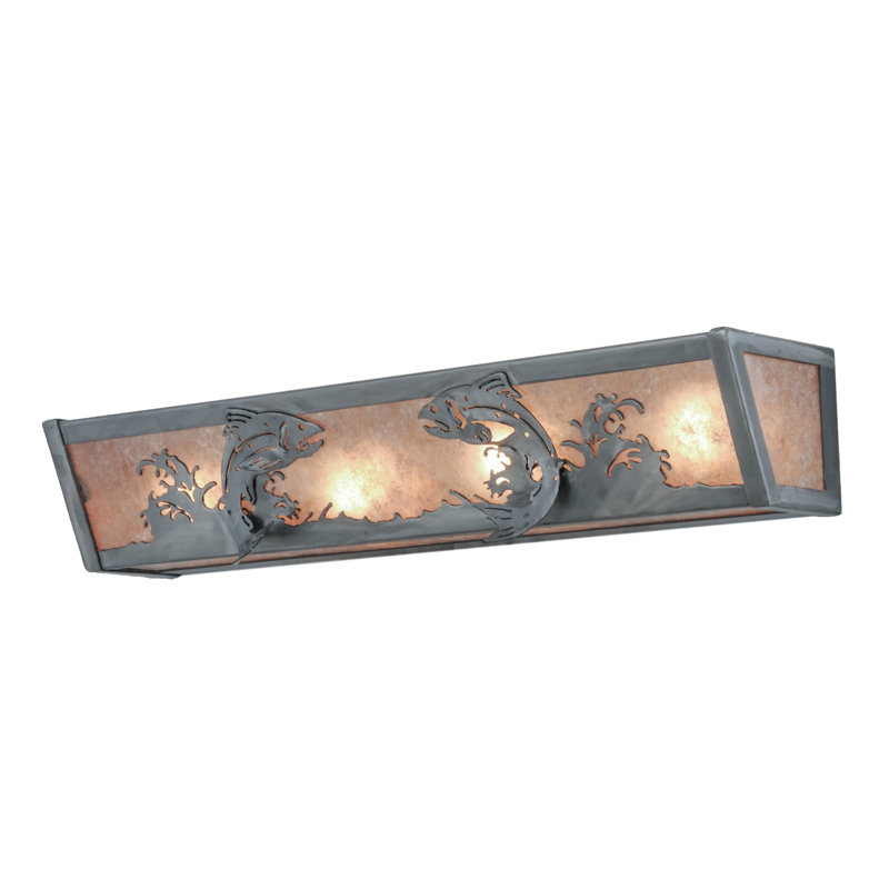 Rustic Lodge 4 - Light Vanity Light, Steel