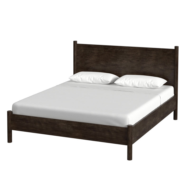 Lennon Rounded Leg Bed, Dark Brown, King