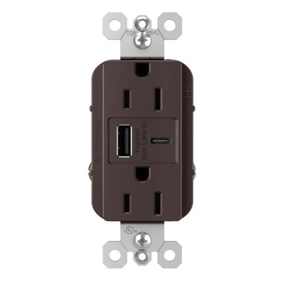 radiant 15A Tamper-Resistant with Ultra-Fast 6.0A USB Type A/C Outlet