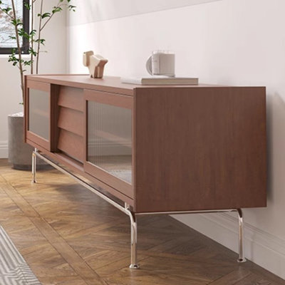 Medieval style simple solid wood TV cabinet