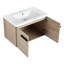 Armoire de lavabo de salle de bain 30 pouces - Contreplaqué de montage flottant pour porte à fermeture en douceur convenant aux préférences de montage de petite salle de bain