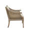 Fauteuil d'appoint avec siège et dossier rembourrés, accoudoirs cannes, l 24,25 po x P 21 po, capacité de poids de 300 lb, sangles en bois massif, coussin de 18 po, h 33,04 po