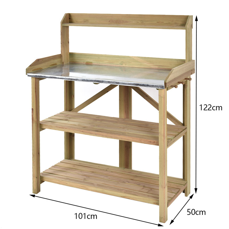 Acob Fir Wood Potting Bench