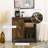 Farmhouse Sideboard,Buffet table,Dining cabinet with Sliding Barn Door and Adjustable Shelf-1785159827