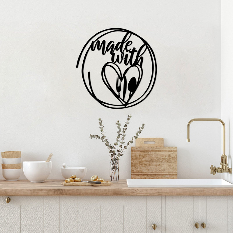 Stylish Decorative Metal Wall Accessory, Black, 24.4 x 24.4 inches | 100% Metal Construction, Thickness: 0.06 inches | Perfect for Home Décor, Living Room, and Office Spaces, Elegant Design with Easy Wall Mounting