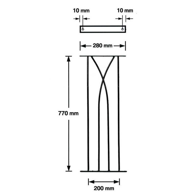 Lannie Metal Decking Fence Panel 77cm H x 28cm W, Black