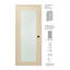 Porte standard préfinie en bois manufacturé et en verre Avon 207-88710177-88710176-91673730