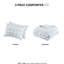 Couette bleue pour lit double/queen, rembourrage 100 % coton, avec 2 taies d'oreiller assorties, design moderne.