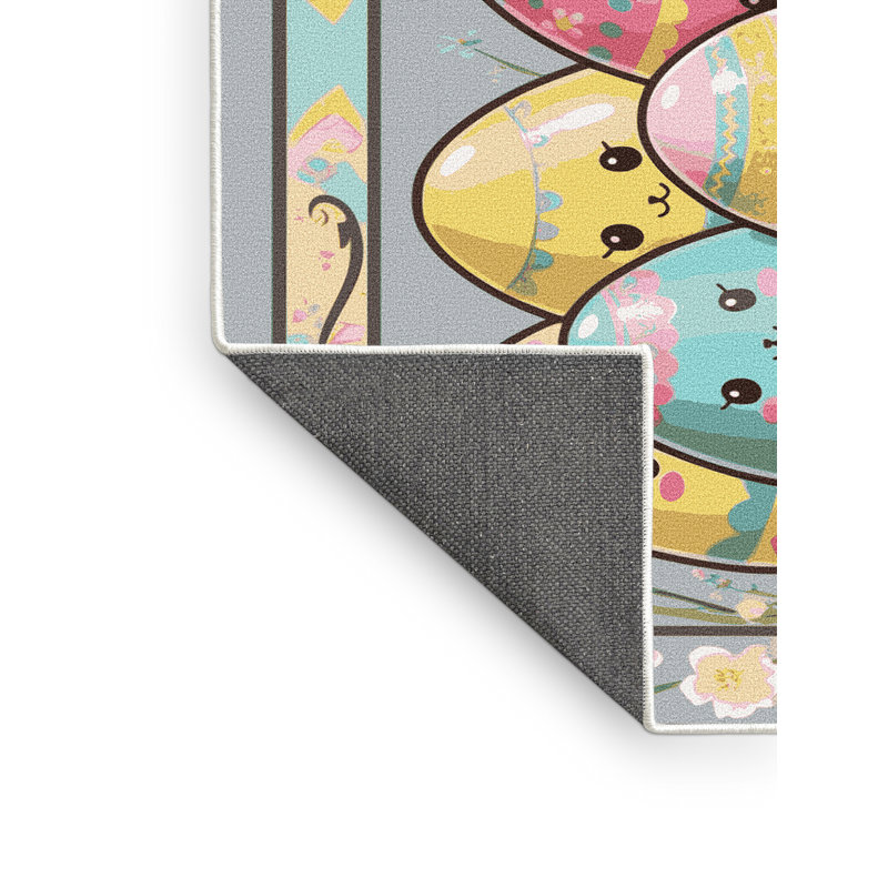 The Holiday Aisle® Easter Spring Holiday Rug, Rectangle 4' x 6'