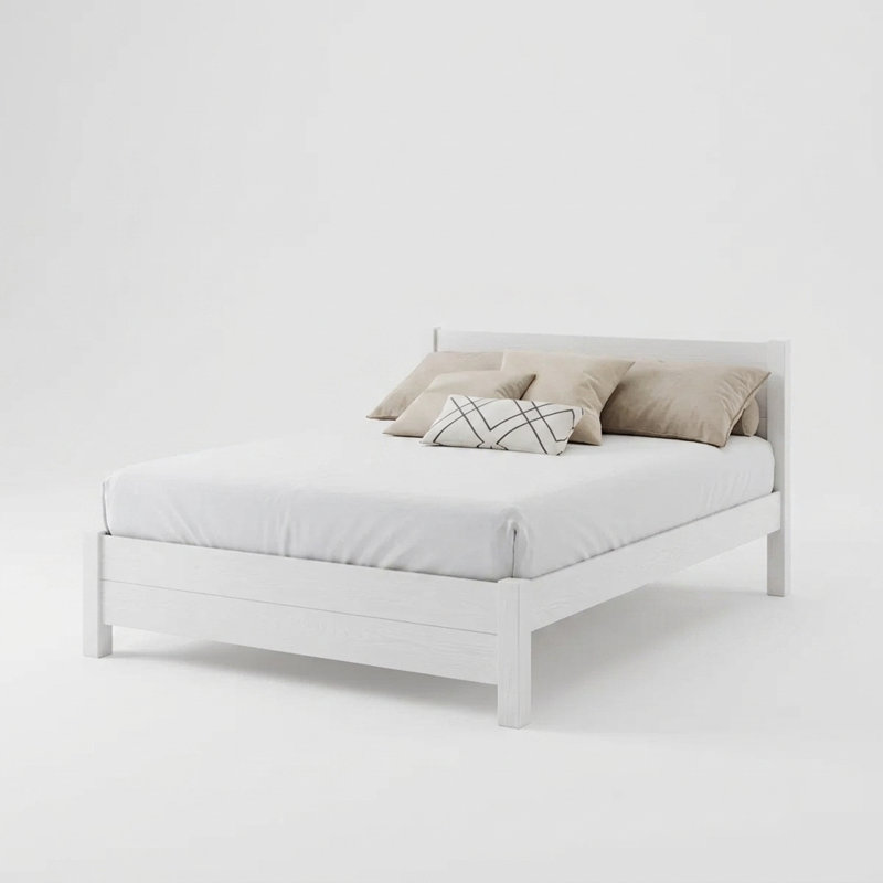 Edgecumbe Solid Wood Bed, Kingsize (5'), White