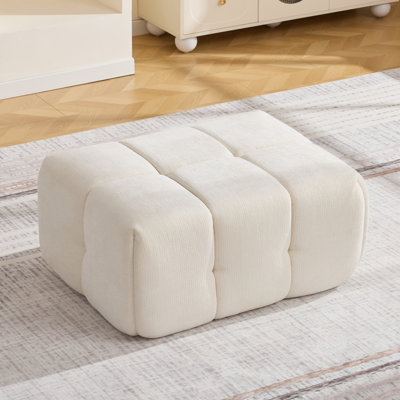Upholstered Square Ottoman For Couch