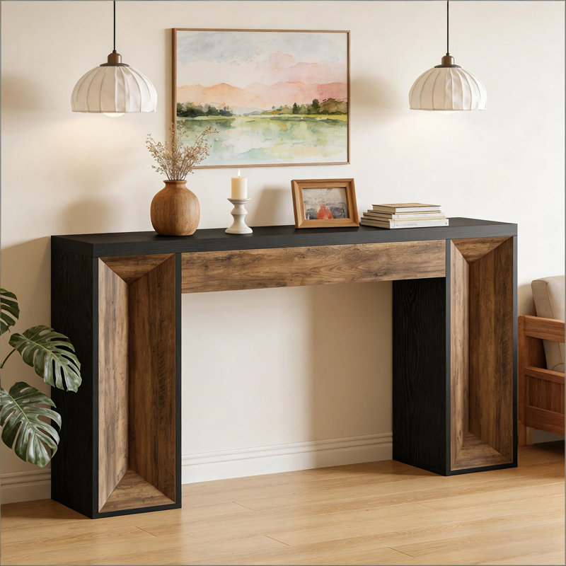 Dual-Tone Design Console Table(Only Including Coffee Table)