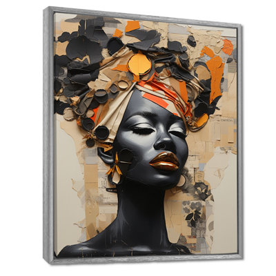 Minimalisme, mode féminine africaine, reproduction d'art sur toile