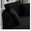Fauteuil rond rond en mousse de velours côtelé avec accoudoirs et siège profond avec accoudoirs et 3 coussins, sans assemblage requis-1224886738