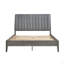 Lit plateforme en velours de style moderne avec lit plateforme grand 1pc et pieds en bois massif