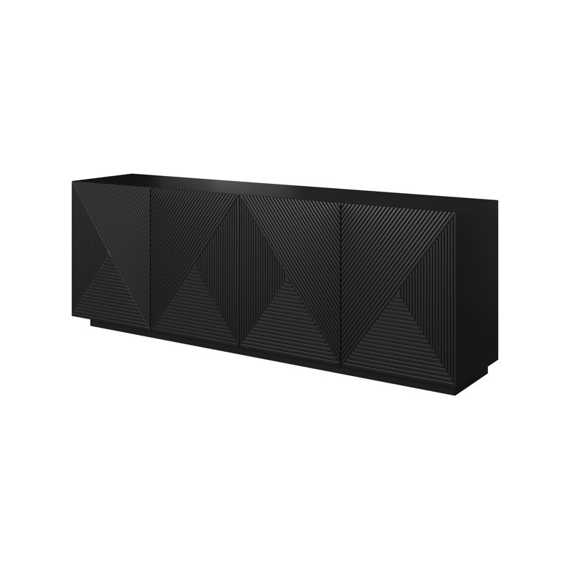 Meisel 200cm Sideboard, Black