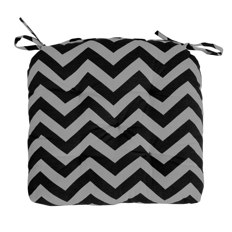 Coussin de chaise d'intérieur, Noir / gris
