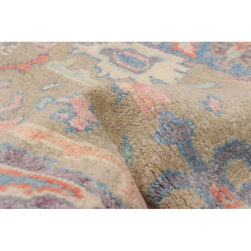 Modern Oushak Khaki Rug 2'6" x 9'11"