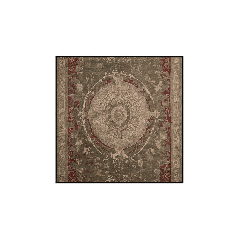 Tapis brun lavable à la machine, Carré 4 pi