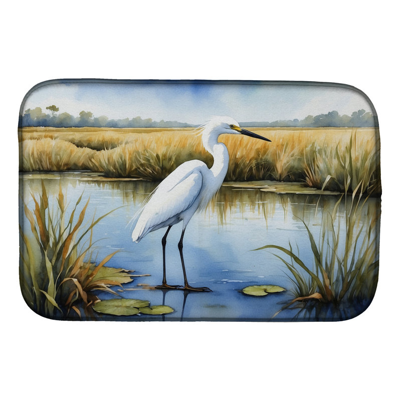 Tapis de séchage Snow Aiget in Coastal Marshes