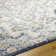 Demontra Oriental Machine Woven Polypropylene Area Rug in Coral/Blue
