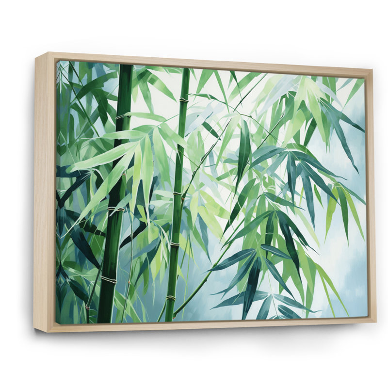 Bamboo Romantic Dream I - impression, H 24 po x l 32 po x P 1 po, Cadre naturel flottant