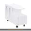 Table de bout mobile avec roues verrouillables, table d'appoint de style crème avec tiroir de rangement, table de chevet étroite de 11,8 pouces avec rangement multicouche, salon, blanc-390977300