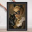 Oliver Gal Cat Hero Lady Animals - Glitter Shadowbox Framed Wall Art