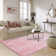 Cozy Handmade High Pile Pink Rug