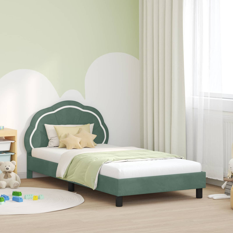 Bed Frame, European Single (90 x 200 cm), Sea Green