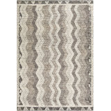 Tunus Wool Striped Area Rug in Ivory/Gray