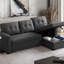 Canapé modulaire convertible rembourré avec méridienne coulissante-952222189-952222184