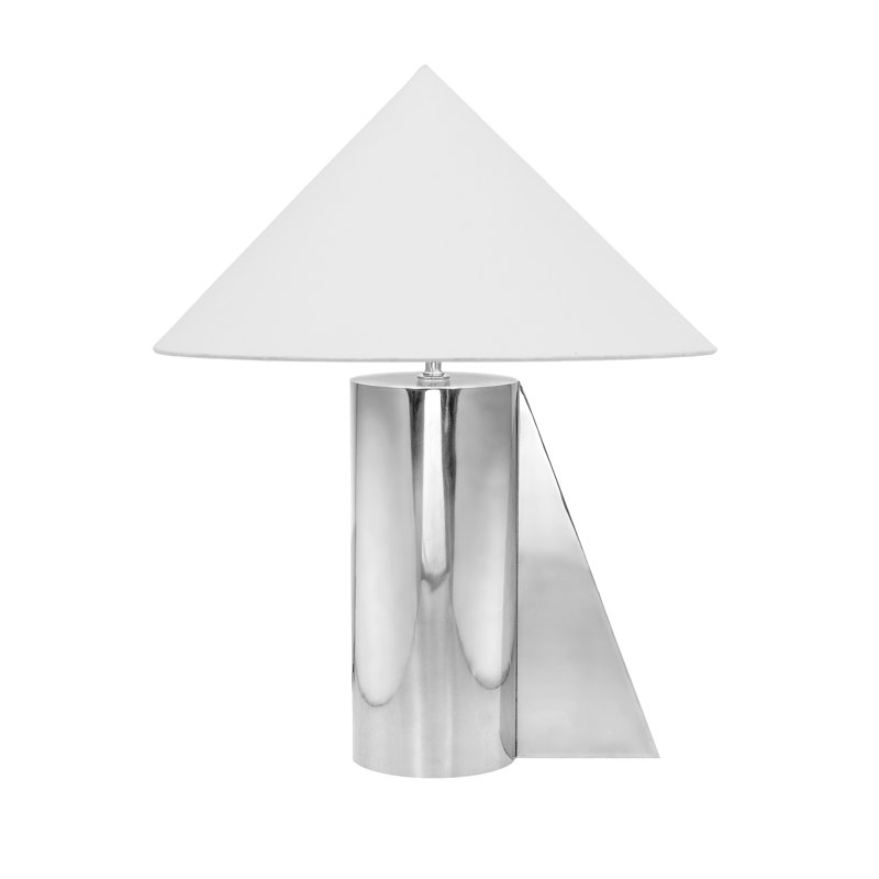 Geo Angled Chrome Table Lamp